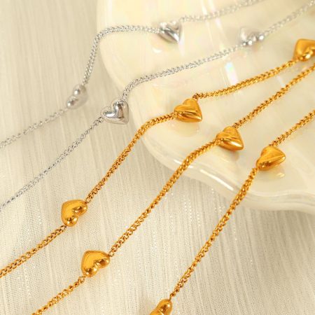 Romantische Klassieke hart Titanium dames bedelarmband