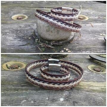 Ketting_set - paardenhaar - ketting + armband - 2kleurig