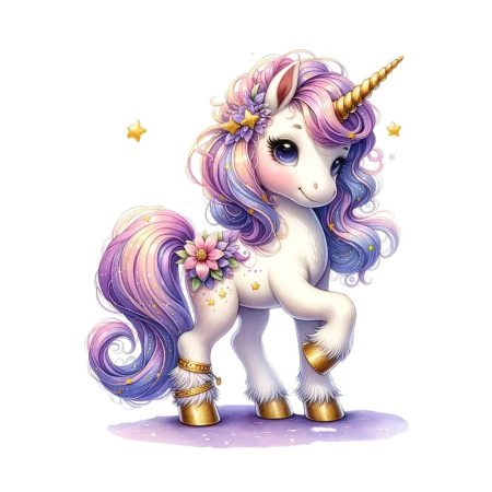 Heat-Transfer - Paars / Lila Eeenhoorn - maak je eigen product