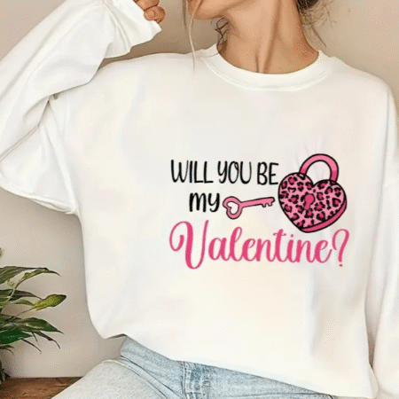 Heat-Transfer - Be my Valentine - Liefde - Rose -Valentijn - Harten