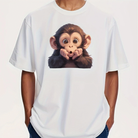 Heat-Transfer - Baby aapje - lief - maak je eigen product