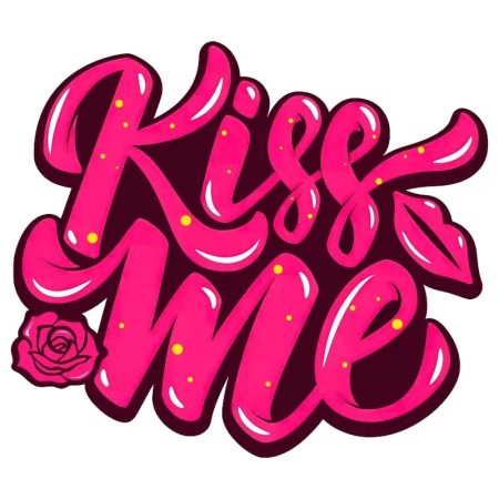 Heat-Transfer - Kiss Me - Liefde - Rose -Valentijn - Harten