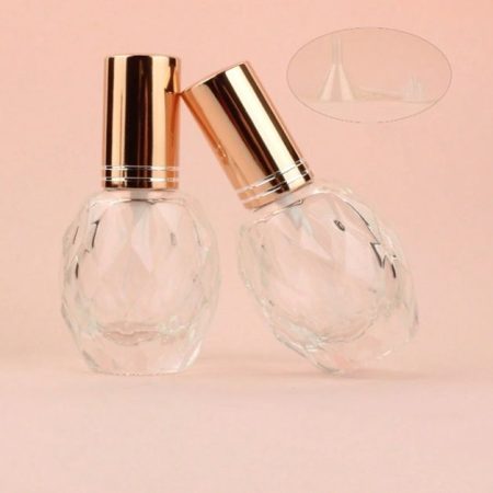 Rose Gouden navulbare fles 12ml bolvormig - glas