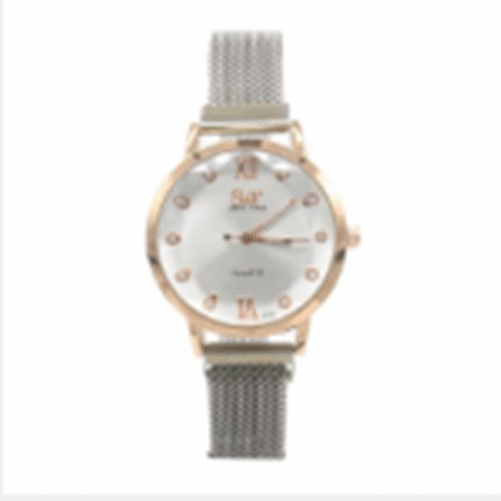 Quartz horloge met zilveren band - prachtig