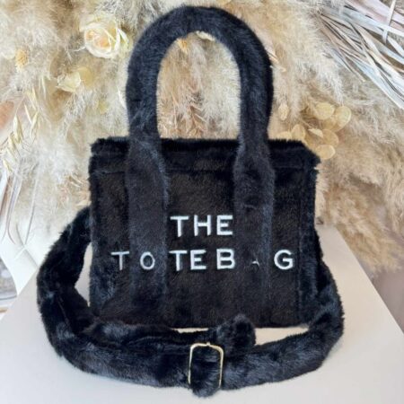 FAKE FUR TOTE BAG ZWART / Super zacht en mooi